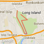 Connetquot park 11k  route map