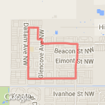 My tempo run.  route map