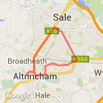 Alty, Brooklands, Timperley loop route map