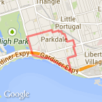 Parkside Lakeshore Jameson route map