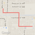 Long and steady run.  route map