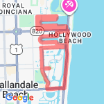 10 miles Hallandale route map