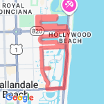 10 miles Hallandale route map