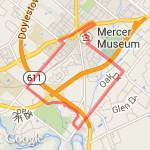 Around Town route map