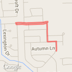 1.25 miles route map