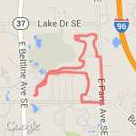 KE to Cross Country Course 1 route map