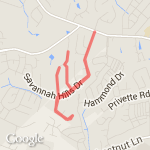 Providence Hills Neighborhood 3.18 miles route map