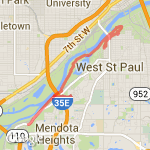 Cherokee Park to Mendota and Back route map