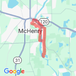 River Run 10K route map