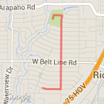 Home to Heights Park route map