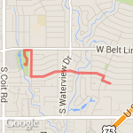 Home to Cottonwood Park route map