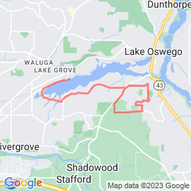 1/2 LAKE WITH BURGISS - 13.30 Km route in Lake Oswego