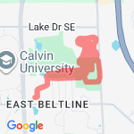 8k route on Calvin Cross Country course route map