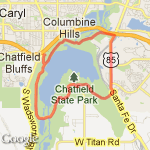 Chatfield Lake Long Run route map