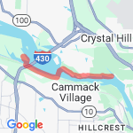 Bike Burns to Maumelle route map
