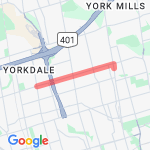 Dufferin to Yonge route map
