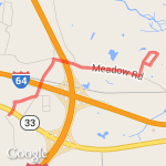 Meadow Rd. route map