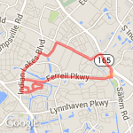 6.45 mile/11k route map