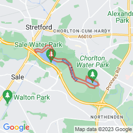 10k chorlton-sale water park - 11.00 Km route in Manchester