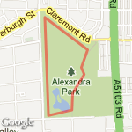 alexander park lap route map