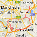 reddish chorlton water park loop route map