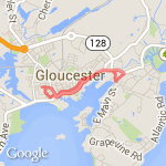 Down town to Bass Ave  route map