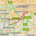 Lambeth Bridge/Albert Bridge route map