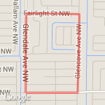 Dinner run. route map