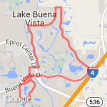 Disney Magical 10 Miler route map