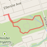 1/2 cemetery 2.3 km route map