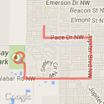 Long, and steady run. route map