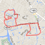 9.37 miles/15k route map