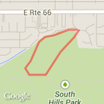 South Hills dog Park loop route map