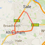 Alty Brooklands & Timperley route map