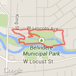 belvidere park map route map