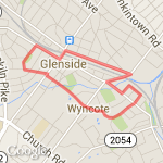 3ish miles Glenside route map