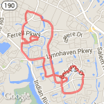 9.06 miles or almost 15k route map