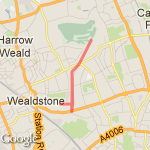 Belmont railway route route map