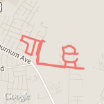 Left Down Harvie RD route map