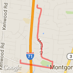 Walk to Melissa and Chuck's route map