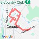 2.5 mi. workout route map