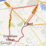 fleet - basignstoke canal route map