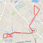 9.3 mile/15k route map