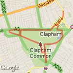 Clapham 5km route map