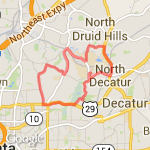 Emory - V. Highland - VA Loop route map