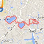 8 miles/13k route map