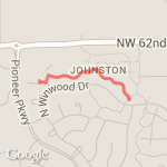 Trail behind house. route map