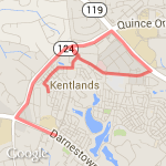 Quince Orchard  route map