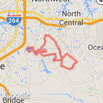 21.22 mile or 33k route map