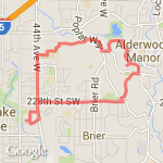 sprinkler run- Rhodes/Walter route map